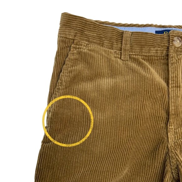 Polo Ralph Lauren Boys Corduroy Pant 14 Brown Flat Front Straight Leg Fall BTS - Picture 7 of 13